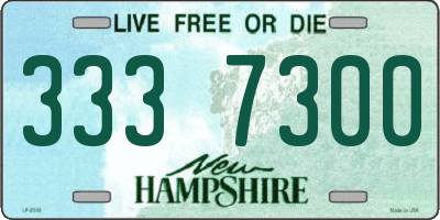 NH license plate 3337300