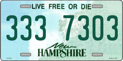 NH license plate 3337303