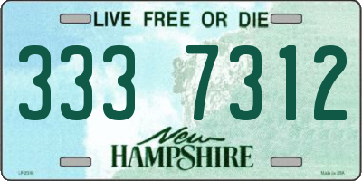 NH license plate 3337312