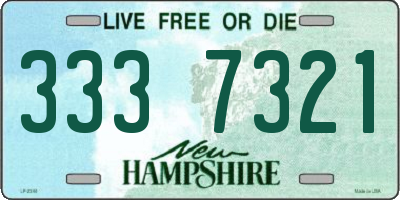 NH license plate 3337321