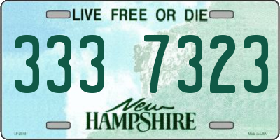 NH license plate 3337323
