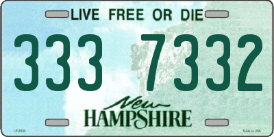 NH license plate 3337332