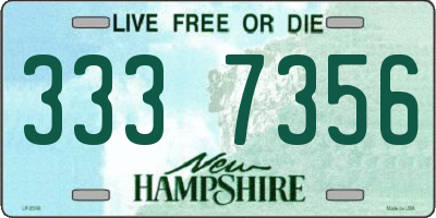 NH license plate 3337356
