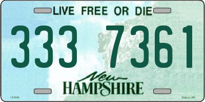 NH license plate 3337361