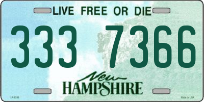 NH license plate 3337366