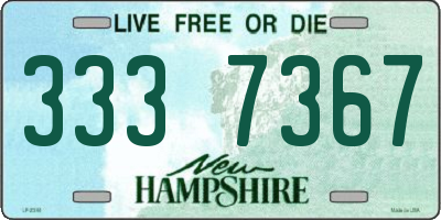 NH license plate 3337367