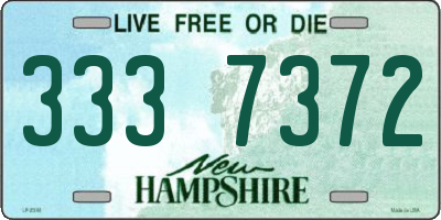 NH license plate 3337372