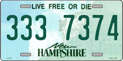 NH license plate 3337374