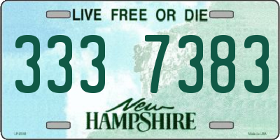 NH license plate 3337383