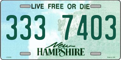 NH license plate 3337403