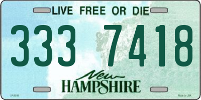 NH license plate 3337418