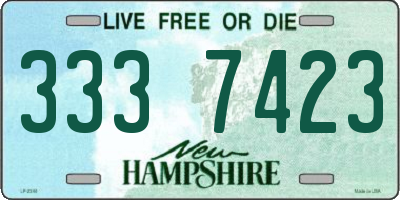 NH license plate 3337423