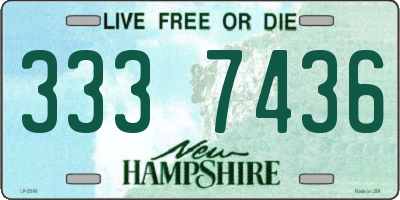 NH license plate 3337436