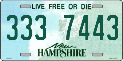 NH license plate 3337443