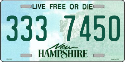 NH license plate 3337450