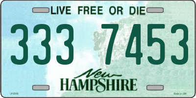 NH license plate 3337453