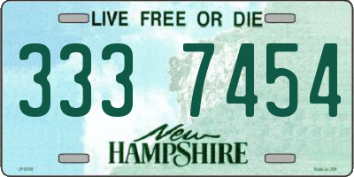 NH license plate 3337454