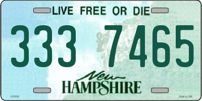 NH license plate 3337465