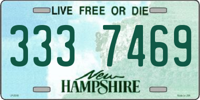 NH license plate 3337469