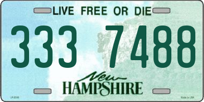 NH license plate 3337488