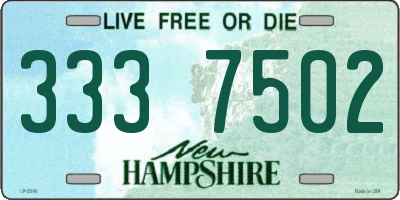 NH license plate 3337502
