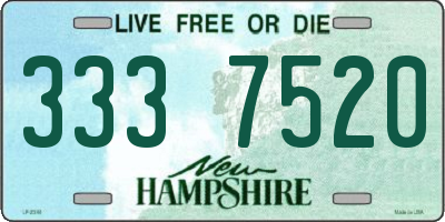 NH license plate 3337520