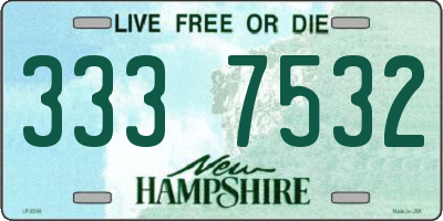 NH license plate 3337532