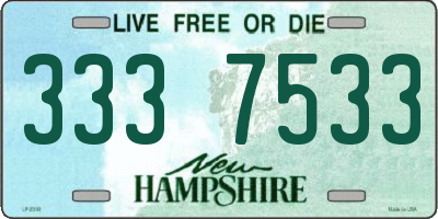 NH license plate 3337533