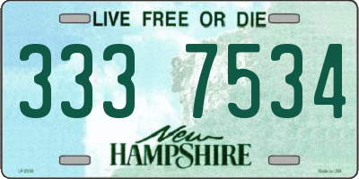 NH license plate 3337534