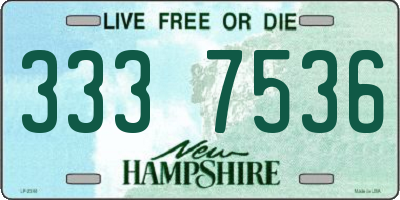 NH license plate 3337536