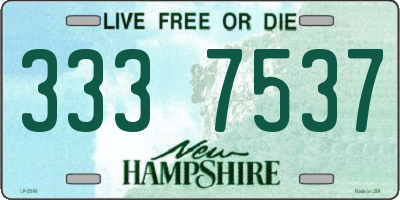 NH license plate 3337537