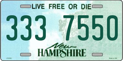 NH license plate 3337550