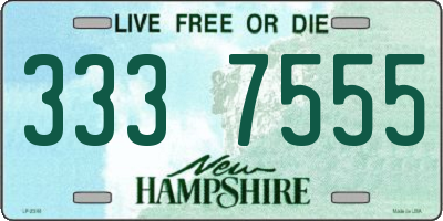 NH license plate 3337555