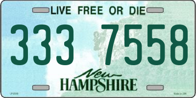 NH license plate 3337558