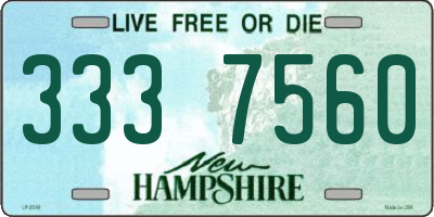 NH license plate 3337560
