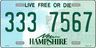 NH license plate 3337567
