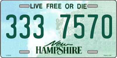 NH license plate 3337570