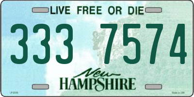 NH license plate 3337574