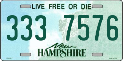 NH license plate 3337576
