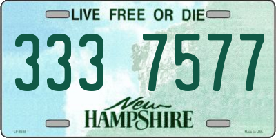 NH license plate 3337577