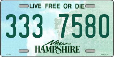 NH license plate 3337580