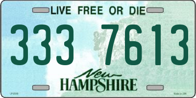 NH license plate 3337613