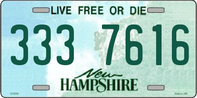 NH license plate 3337616