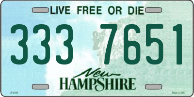 NH license plate 3337651