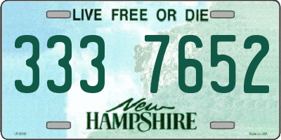 NH license plate 3337652