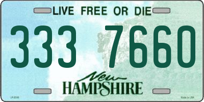 NH license plate 3337660