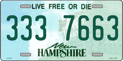 NH license plate 3337663