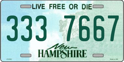 NH license plate 3337667