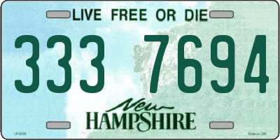 NH license plate 3337694