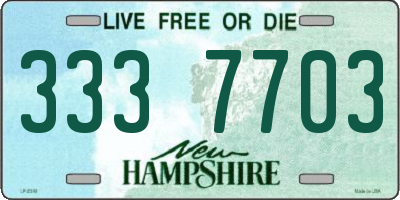 NH license plate 3337703